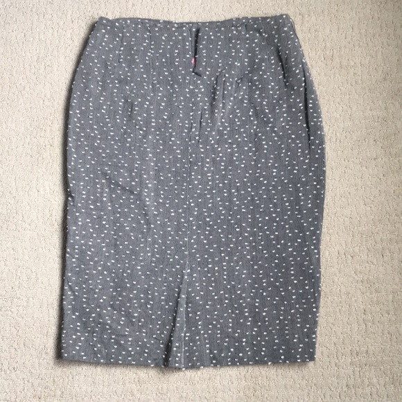 Women's 100% Wool Pencil Skirt & Jacket Set - Size 2 - Gray/White - Picture 14 of 16